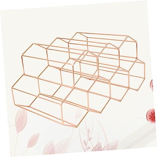 VICASKY Freestanding Rose Gold Wine Rack 7 Bottle Capacity