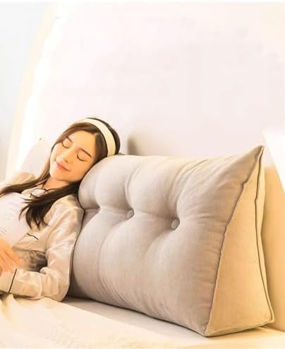 Triangular Headboard Pillow with Velvet Cover