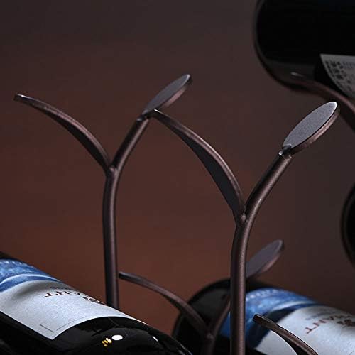 Durable Metal Wine Rack for 6 Bottles Freestanding