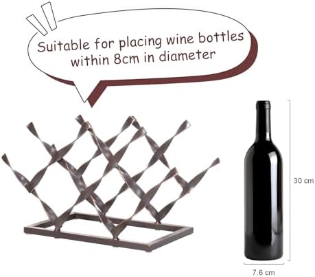 TOOARTS Free Standing Wine Rack 7 Bottles