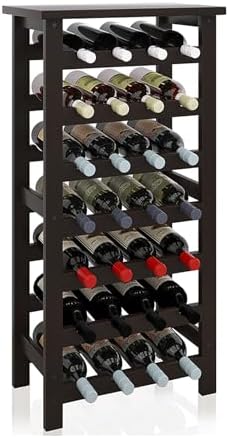 ASQUAR 7 Layer Wine Rack 28 Bottles Freestanding Storage Shelf