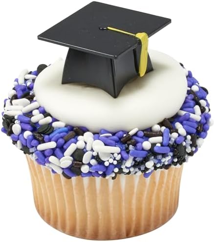 DecoPac Graduation Hat Cupcake Toppers - 24 Pack