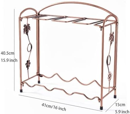 Freestanding Wine Rack with Glasses Holder for Home and Bar