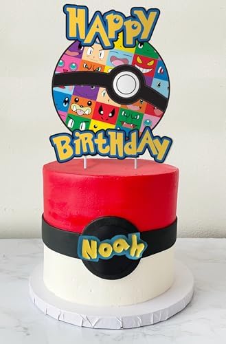Think Green Fun Anime Poke Mon Cake Topper