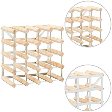 CHARMMA 20-Bottle Wine Rack - Solid Pinewood