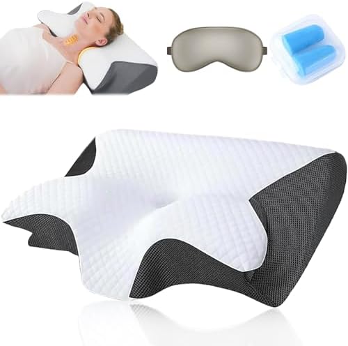 Orthinex Pillow 2025 Upgraded Ergonomic Neck Support Pillow Black