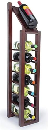 Displays2go Wine Rack Holds 8 Bottles - Mahogany