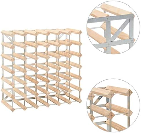 Wooden Wine Rack for 42 Bottles - Modern Rustic Design