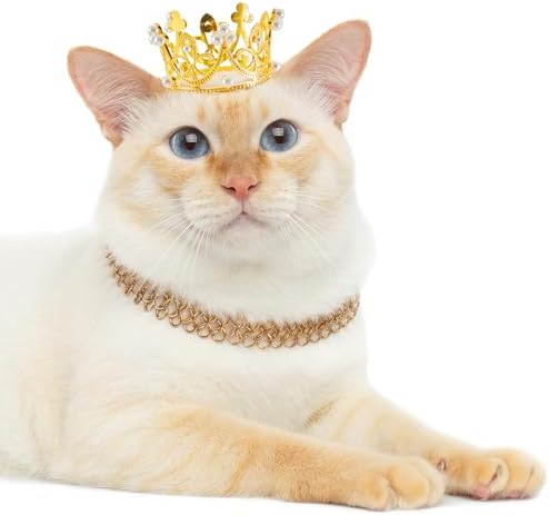Jetec 4 Pcs Small Crown Cake Topper Gold Classic