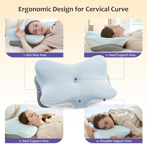 SUBCULTUREPICK Cervical Pillow for Neck and Shoulder Support