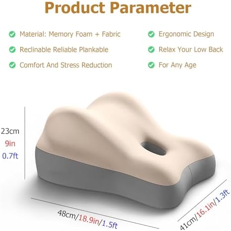 JYHHCYS Prone Pillow with Memory Foam and Zipper Cover