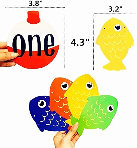 JeVenis One Banner Fishing Party Decoration