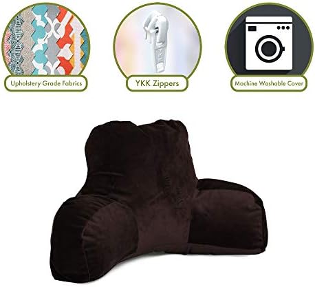 Majestic Home Goods Dark Brown Micro-velvet Reading Pillow