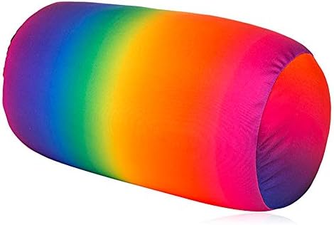 Focustree Squish Microbead Pillow - Rainbow Travel Neck Lumbar Support