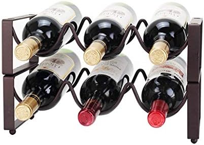 NERDOH 2 Tier Iron Wine Rack with Storage Stand 1