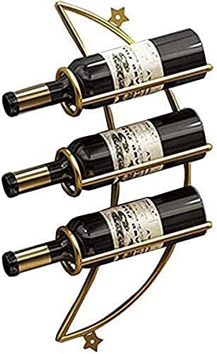 ZJYWMM Wall-Mounted Wine Rack with 3 Bottle Capacity
