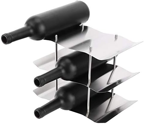 TeamSky 3-Tier Stainless Steel Wine Rack for Kitchen Bar Wine Cellar