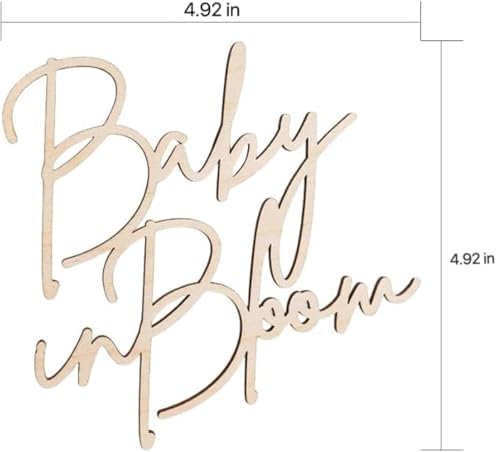 Baby in Bloom Wooden Cake Topper for Baby Showers and Birthdays