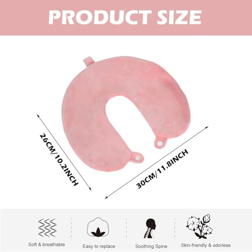 FEIYAUMI Travel Neck Pillow Cover - Zipper Design Soft Breathable