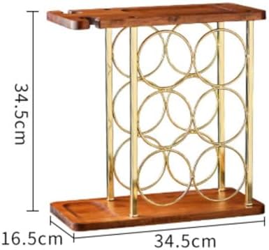 JISADER Freestanding Wine Rack with Wooden Base