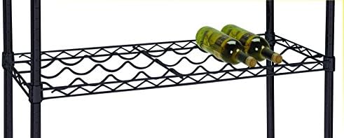 24 Deep x 36 Wide Double Wine Shelf Black
