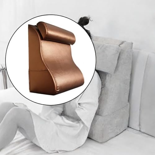 JISADER Headboard Wedge Support Pillows Lightweight Portable Brown