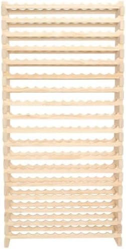 216 Bottle Wine Rack Natural Pine Freestanding