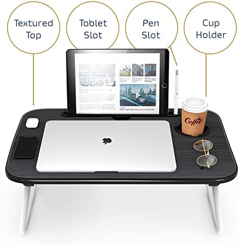 Nestl Reading Pillow with Laptop Lap Desk - Navy