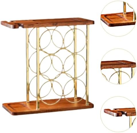 JISADER Freestanding Wine Rack with Wooden Base