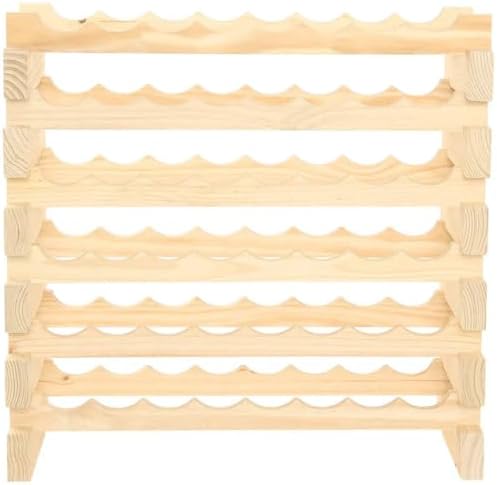 48 Bottle Wine Rack with Dark Stain Finish