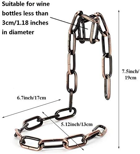 TBWHL Floating Wine Bottle Holder - Unique Levitating Steel Chain Stand