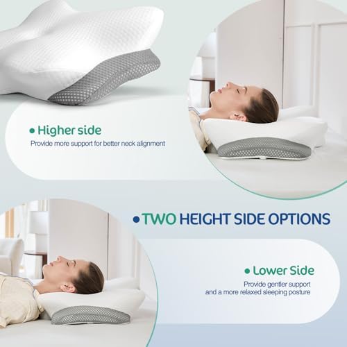 JOYENERGY Ergonomic Cervical Pillow for Neck Pain Relief