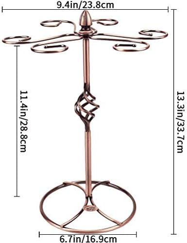 QPIX DIGITAL Wine Glass Rack Bronze 6 Hooks Elegant Storage 1