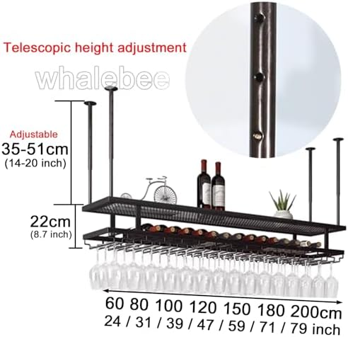 Whalebee Wall-Mounted Wine Rack Black Bronze