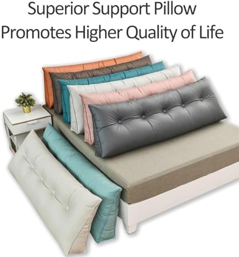 Removable Washable Wedge Headboard Pillow in Ivory White