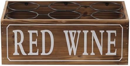 Sintosin Rustic Wooden Wine Rack Countertop 16x9 Inch