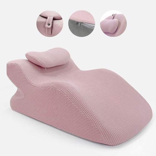 IEUDNS Face Down Pillow with Neck Support Wedge Pillow Washable Cover Pink