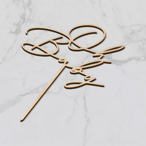 Oh Baby Cake Topper Wood - 6 Inch Baby Shower Decor