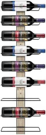 Sorbus Wall Mounted Wine Rack for 9 Bottles - Mahogany