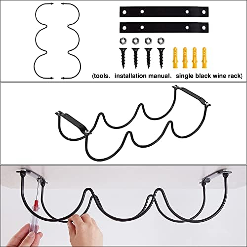FOMANSH Wall-Mounted Wine Rack - Space-Saving Kitchen Organizer