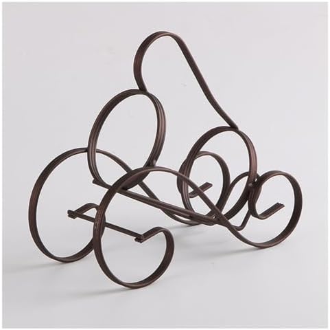 CdyBox Retro S-Shape Wine Bottle Holder Metal Decor
