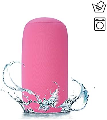 Saluaqui Microbead Roll Pillow - Pink Travel Neck Support Cushion