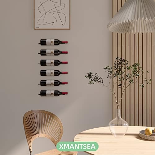 XMANTSEA Wall-Mounted Wine Rack Set of 6