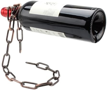 TBWHL Floating Wine Bottle Holder - Unique Levitating Steel Chain Stand