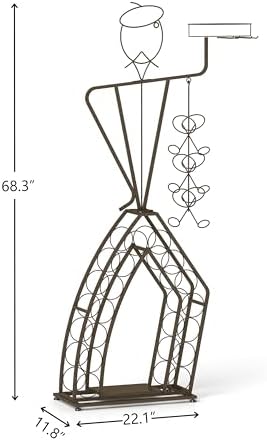 Unique Design Freestanding Wine Rack with Storage