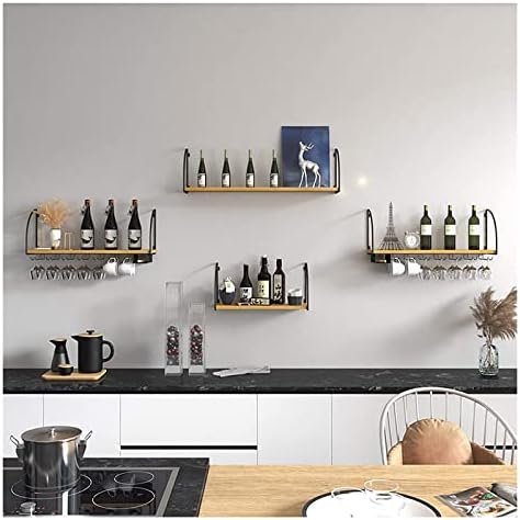 ALDEPO Wall-Mounted Wine Rack 2 Tier Metal Organizer