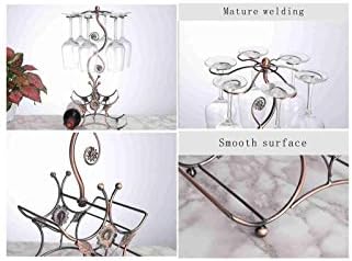 Cicodona Wine Rack 4 Bottles 6 Glasses Decor
