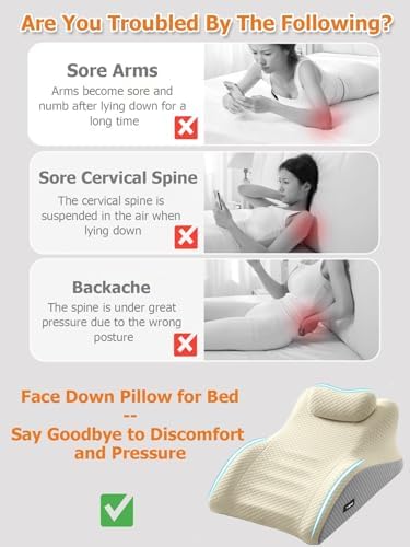 JYHHCYS Memory Foam Prone Pillow with Neck Support