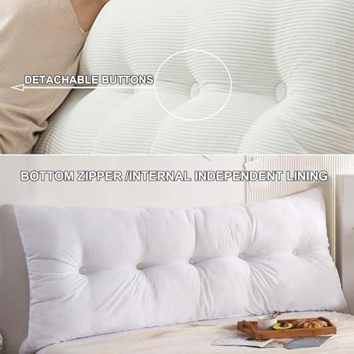 HIOSIEFUO Red Long Back Pillow with Washable Cover