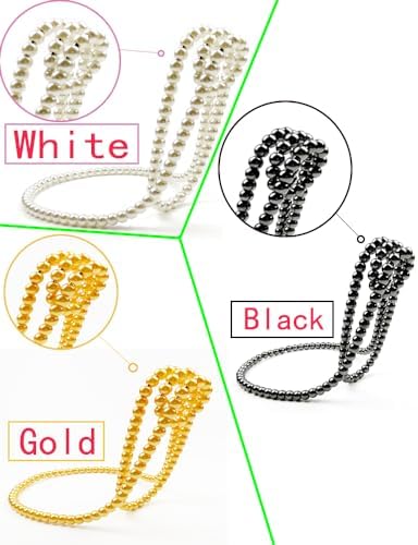 Black Artificial Pearl Necklace Wine Rack Stylish Metal Holder